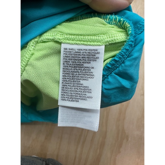 The North Face Womens FlashDry Running Shorts Blue Turquoise Size S Small Pocket - Picture 3 of 6